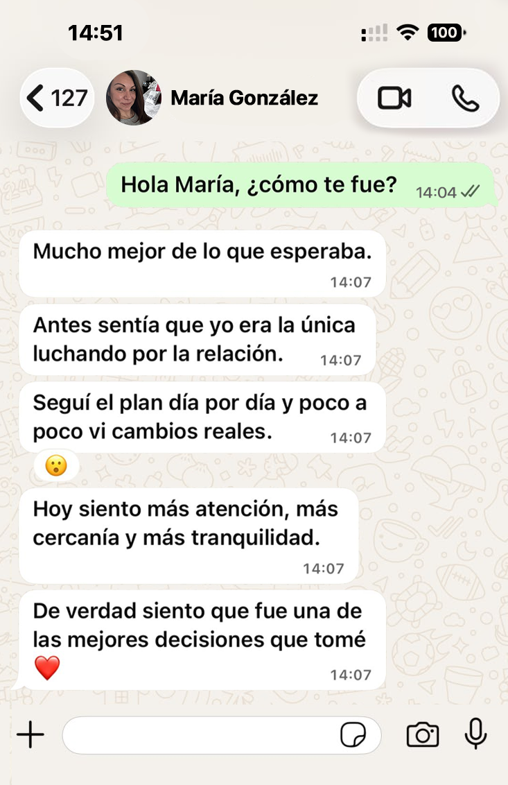 Testimonio por WhatsApp